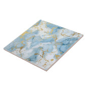 Elegant Blue And White Gold Marble Pattern Fliese (Seite)