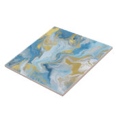 Elegant Blue And White Gold Marble Pattern Fliese (Seite)