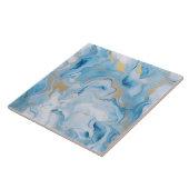 Elegant Blue And White Gold Marble Pattern Fliese (Seite)