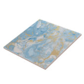 Elegant Blue And White Gold Marble Pattern Fliese (Seite)