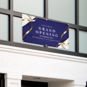 Elegant Blue and White Grand Opening Celebration Banner (Äußeres Gebäude)