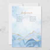 Elegant Blue Angel Boy Taufe Christening Einladung (Rückseite)