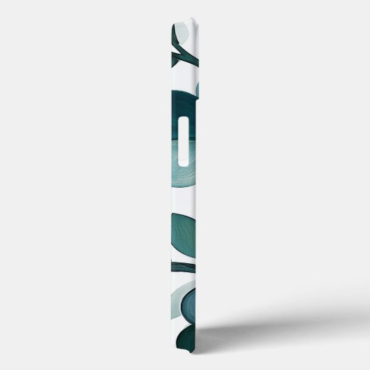 Elegant Blue Aqua Floral Botanical Phone Case (Rückseite / Rechts)