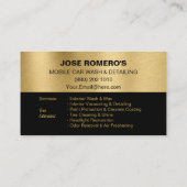 Elegant Blue Auto Detailing Mobile Car Wash  Visitenkarte (Rückseite)