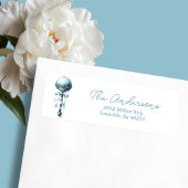 Elegant Blue Baby Rattle Boy Baby Shower Adresse