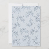 Elegant Blue Baby Shower Einladung (Rückseite)