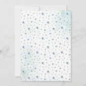 Elegant Blue Balloon Taufe Einladung (Rückseite)