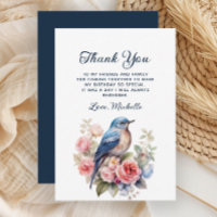 Elegant Blue Bird Pink Blume Geburtstag Vielen Dan