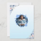 Elegant Blue Birthday Einladung | Modernes Design (Rückseite)