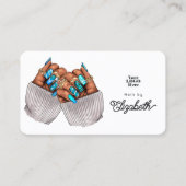 Elegant Blue Black Nail Salon Branding Design Visitenkarte (Vorderseite)