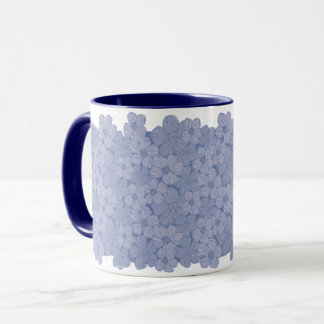 Elegant Blue Blume Buttercups Tasse