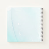 Elegant Blue Blume Custom Wedding Guest Notizblock (Rückseite)