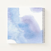 Elegant Blue Blume Personalisiert Wedding Guest Notizblock (Rückseite)