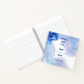 Elegant Blue Blume Personalisiert Wedding Guest Notizblock (Innenseite)