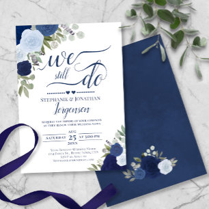 Elegant Blue Boho Rose, die wir noch immer überprü Einladung
