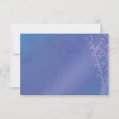 Elegant Blue Boho Wedding RSVP Card Karte (Rückseite)