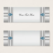 Elegant Blue Bomboniere Tags (Vorne & Hinten)