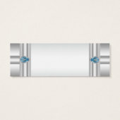 Elegant Blue Bomboniere Tags (Rückseite)