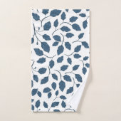 Elegant Blue Botanical Blätter Handtücher (Handtuch)