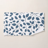 Elegant Blue Botanical Blätter Handtücher (Handtuch)