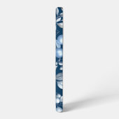 Elegant Blue Botanical Floral Pattern Samsung Galaxy Hülle (Linke Seite)