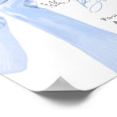 Elegant Blue Bow Baby Shower Momosa Bar Poster (Ecke)