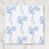 Elegant Blue Bow Brautparty Script Vielen Dank Geschenkanhänger (Rückseite)