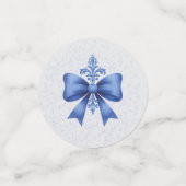 Elegant Blue Bow Bridal Shower Konfetti (Klein Vorderseite)