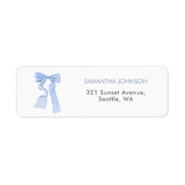 Elegant Blue Bow Coquette Address