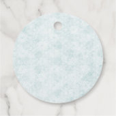 Elegant Blue Bow Engagement Party Invitation Geschenkanhänger (Rückseite)