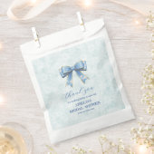 Elegant Blue Bow Engagement Party Invitation Geschenktütchen (Ausgeschnitten)