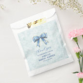 Elegant Blue Bow Engagement Party Invitation Geschenktütchen (Versiegelt)
