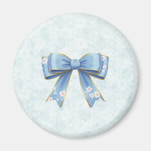 Elegant Blue Bow Engagement Party Invitation Magnet (Vorne)