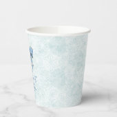 Elegant Blue Bow Engagement Party Invitation Pappbecher (Links)