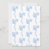 Elegant Blue Bow Mis Quince Años Quinceañera Einladung (Rückseite)