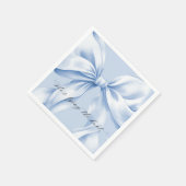 Elegant Blue Bow Paper Napkin Serviette (Ecke)
