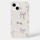 Elegant Blue Bow Pattern Case-Mate iPhone Hülle (Rückseite)