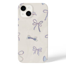 Elegant Blue Bow Pattern