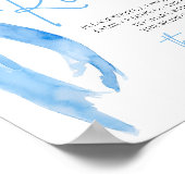 Elegant Blue Bow Sie bindet das Rezept der Knotenr Poster (Ecke)