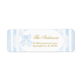 Elegant Blue Bow Stripes Lace (Vorne)