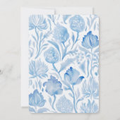 Elegant Blue Boy Taufen Christening Einladung (Rückseite)