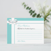 Elegant Blue Brautparty Hinweise Hinweiskarte (Stehend Vorderseite)
