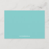 Elegant Blue Brautparty Hinweise Hinweiskarte (Rückseite)