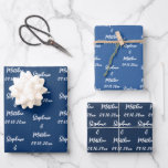 Elegant Blue Bride Groom Names Weddings Geschenkpapier Set<br><div class="desc">Einfach,  marineblau,  elegant,  Hochzeitsverpackungspapier. Moderne Mr. and Mrs.,  Braut und Bräutigam Packpapier. Sie können es mit Ihren Namen und Datum personalisieren.</div>