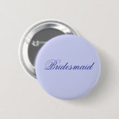 Elegant Blue Bridesmaid Button (Vorne & Hinten)