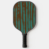 Elegant blue &brown abstract modern pattern pickleball schläger (Vorderseite)