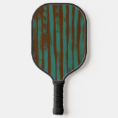 Elegant blue &brown abstract modern pattern pickleball schläger (Rückseite)