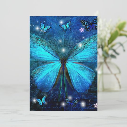 Elegant Blue Butterfly (Stehend Vorderseite)