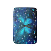 Elegant Blue Butterfly Badematte (Vorderseite Vertikal)