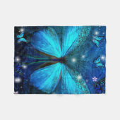 Elegant Blue Butterfly Fleecedecke (Vorderseite (Horizontal))